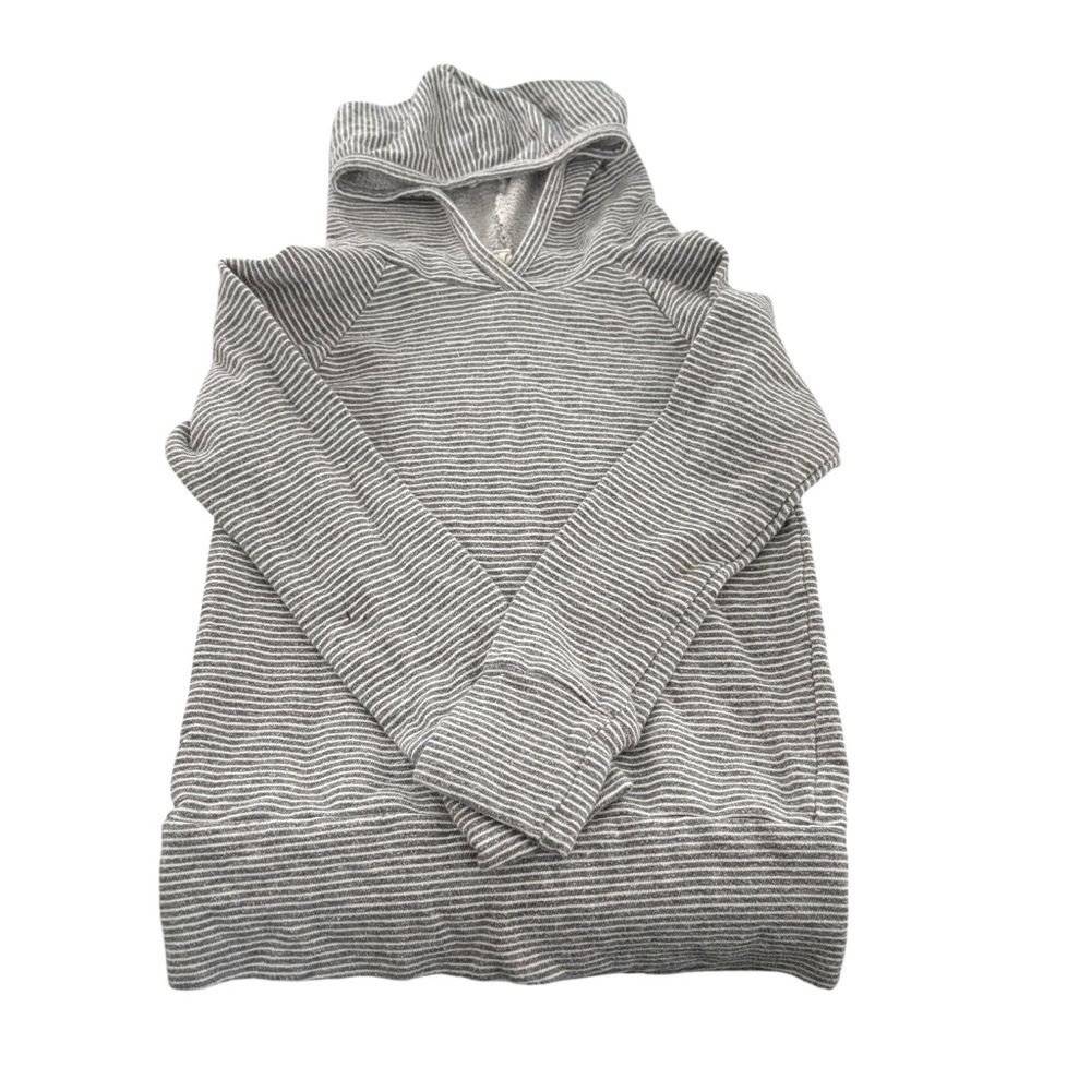 Gus + Steel Gray Striped Hooded Sweatshirt Size 8/9